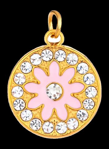 Médaillon fleur rose