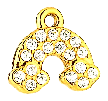 Charm Arc-en-ciel en acier inoxydable, vu de près