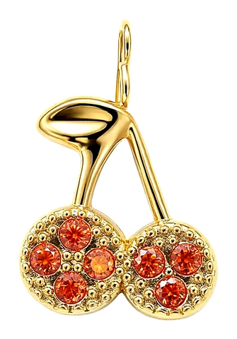 Charm Cerises en acier inoxydable, vu de près